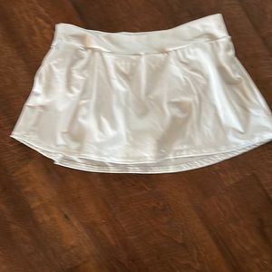 White swim skirt.